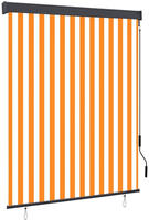 Au&szlig;enrollo 140x250 Cm Wei&szlig; Und Orange Vidaxl