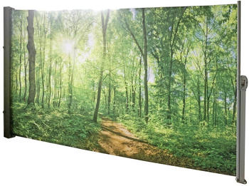 Garden Pleasure Seitenmarkise Motiv Waldlichtung 160x300cm grau