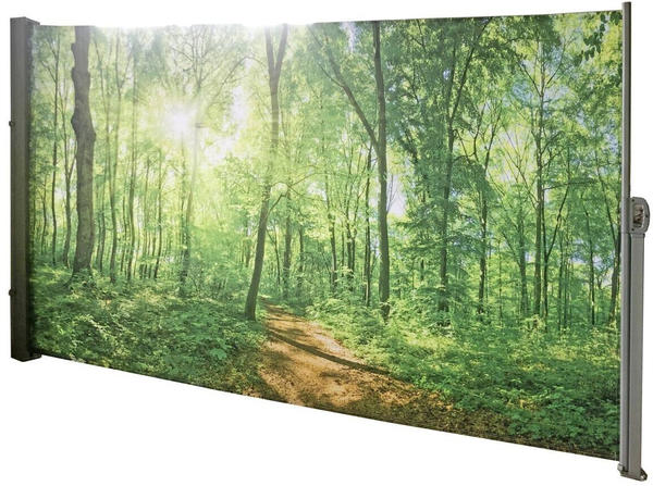 Garden Pleasure Seitenmarkise Motiv Waldlichtung 160x300cm grau