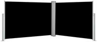 vidaXL Retractable side curtain 100 x 1000 cm black