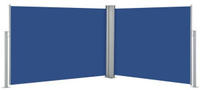 vidaXL Ausziehbare Seitenmarkise Blau 120 x 1000 cm