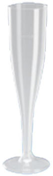 Safety Wear Stapelmann 100 Champagnerglas 0,1 l Polystyrol mit Fuß einteilig - Einweg 100 ml - transparent Kunststoff 22700