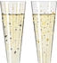 Ritzenhoff Champusglas 2er Set Goldnacht Champus Duett, Kristallglas, 205 ml