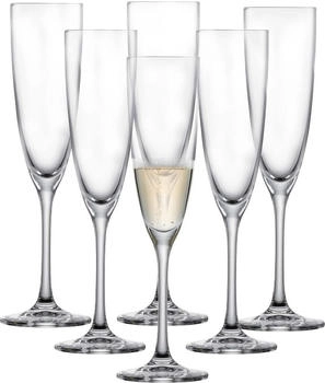 Schott-Zwiesel Sektglas Classico 6er Set mit Moussierpunkt Kristallglas 210 ml