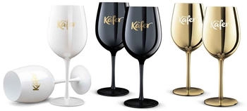 Käfer Cocktailglas Kelche im 2er Set, Glas, 600 ml 23 cm, schwarz