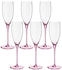 Leonardo Poesia Sektglas 6er Set, es Champagnerglas, Höhe 25 cm, 250 ml, rosé, 022377