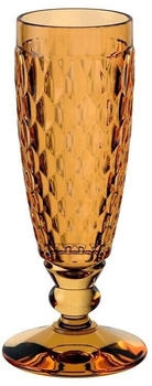 Villeroy & Boch Sektglas Boston Coloured Sektgläser 145 ml 4er Set, Glas, Saffron