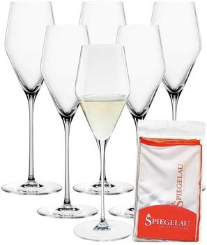 Spiegelau Definition Champagnerglas 250 ml 6er Set + Poliertuch - Glas