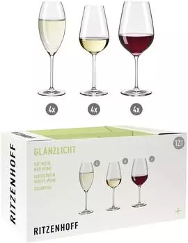 Ritzenhoff Glanzlicht Weinglas / Champagnerglas 12er Set H24