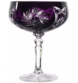 Cristalica Sektschale Schleuderstern (200ml), violett