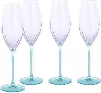 CreaTable Swirly Spring Sektgl&auml;ser-Set, 4-tlg., multicolour (24587)