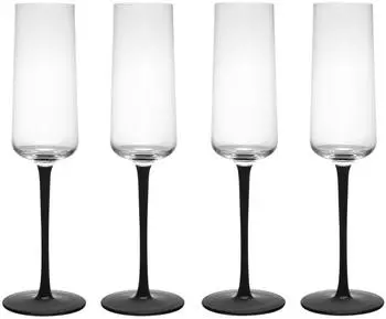 Mikasa Palermo Kristall-Champagnerfl&ouml;ten, 4er-Set, 250ml (MKPALFLU4PC)