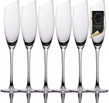 Intirilife Champagnerglas 150ml, sto&szlig;fest, transparent