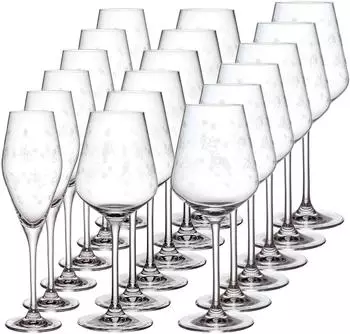 Villeroy & Boch Toy's Delight Wein- und Sektgl&auml;ser-Set, Kristallglas, 18-teilig (79359910-0)