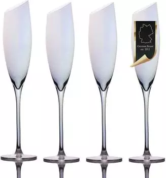 Intirilife Champagnerglas modernes Design, stoßfest, 150ml (IL-101009-4)