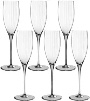 Leonardo Poesia Sektglas 250ml grau, 6er-Set (022381)