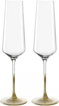Leonardo Sektglas Puccini 280ml gold, 2er-Set, sp&uuml;lmaschinenfest (069627)