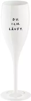 Koziol Cheers No. 1 Sektglas "Du Ich L&auml;uft." 100ml, cotton white (6288525)