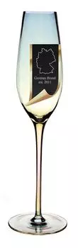 Intirilife Champagnerglas Regenbogen-Schimmer Wellenform 200ml (IL-101026)