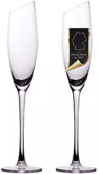 Intirilife Champagnerglas mit moderner Kante, 150ml, kristallglas (800000688839)
