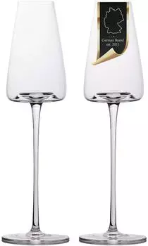Intirilife Champagnerglas Set 220ml, Kristallglas, sp&uuml;lmaschinenfest (IL-100999)