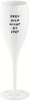 Koziol Cheers No. 1 "Freu Dich Nicht Zu Sp&auml;t" Sektglas, Thermoplastik, 100ml