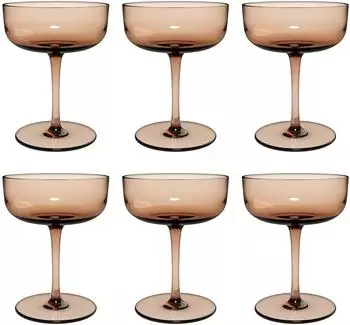 Villeroy & Boch Like Glass Sektschale / Dessertschale 100ml Clay, 6er Set