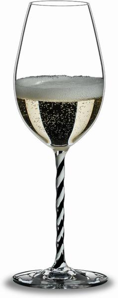 Riedel Fatto A Mano Champagner Weinglas Schwarz & Weiß