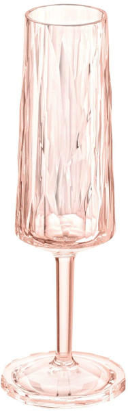 Koziol Club No.5 Champagnerglas Diamant-Optik rose quartz