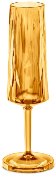 Koziol Club No.5 Champagnerglas Diamant-Optik amber
