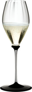 Riedel Fatto A Mano Performance Champagnerglas mit schwarzer Bodenplatte