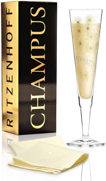 Ritzenhoff Champagnerglas mit Serviette Champus 2019 Lenka Kühnert