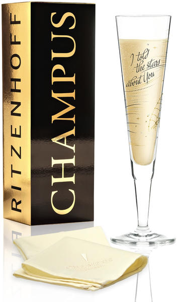 Ritzenhoff Champagnerglas mit Serviette Champus 2019 Natalia Yablunovsk (1070269)