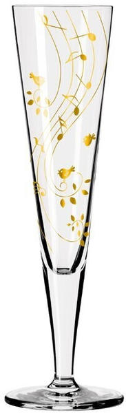 Ritzenhoff Champagnerglas Goldnacht 205 ml Kristall, Kristalloptik Gold, Schwarz Gold /