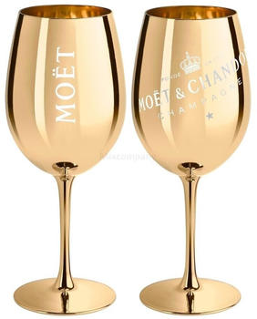 Moët & Chandon Champagne Champagner Glas Gläser Set - 2er Set gold