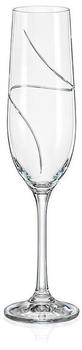 Crystalex Sektglas UP klar geschliffen 190 ml 2er Set poliertem Schliff, Kristallglas