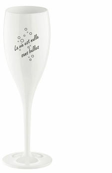 Koziol Sektglas Cheers No. 1 La Vie Est Nulle Sans Bulle, 100 ml Kunststoff