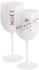 Moët & Chandon 2 x Ice Imperial Champagner Acryl-Glas 0.45l Becher Kelch weiss/gold