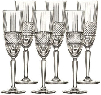 Cristalica GmbH Cristalica Sektglas Sektkelch Champagnerglas Brillante Retro Nostalgie 6er Set 190ml