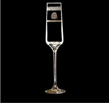 Cristalica GmbH Cristalica Sektglas VIP Charisma Schampus Prosecco Champagnerkelch 150 ml klar Panto Gold