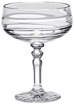 Cristalica Champagnerschale Sektglas Kelch geschliffen klares Kristallglas 140 ml
