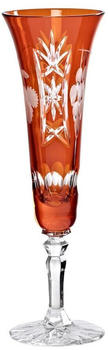 Cristalica Sektflöte Traube 140 ml, orange aus Bleikristall