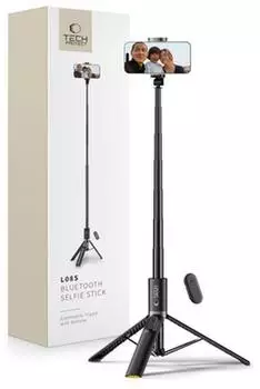 Tech-Protect L08S Selfie-Stick Stativ Bluetooth mit Fernbedienung, schwarz (L08S)
