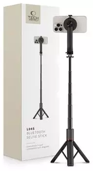 Tech-Protect L04S Bluetooth Selfie-Stick mit Stativ, 95cm, 360°-Kopf, schwarz (L04S)