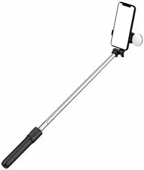 Hurtel Teleskop-Selfie-Stick mit LED-Lampe und Fernbedienung, 0,71m