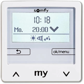 Somfy Zeit- Wind- und Sonnenautomatik Soliris Smoove Uno Pure White o. Rahmen