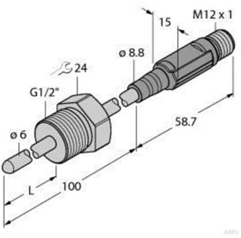 Turck 9910735 TTM150C-206A-G1/2-LI6-H1140-L050-50/150C Temperatursensor
