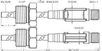 Turck 9910736 TTM150C-206A-G1/2-LI6-H1140-L250-50/150C Temperatursensor