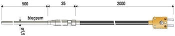 B+B Thermo-Technik Tauchfühler -100 bis +1000 °C Fühler-Typ K 0625 1189-41