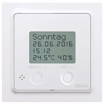 Eltako Funk-Uhren-Thermo-Hygrostat mit Display reinweiß glänzend (30055805)